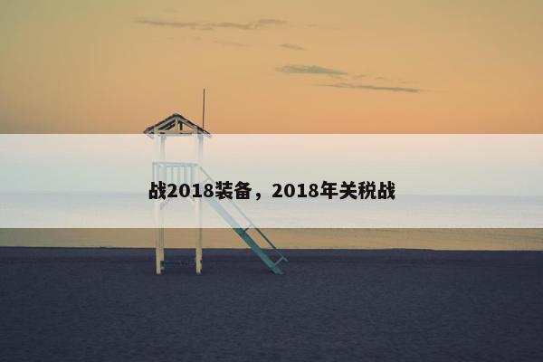 战2018装备，2018年关税战
