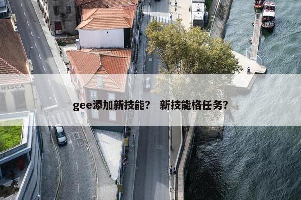 gee添加新技能？ 新技能格任务？
