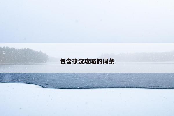 包含撩汉攻略的词条