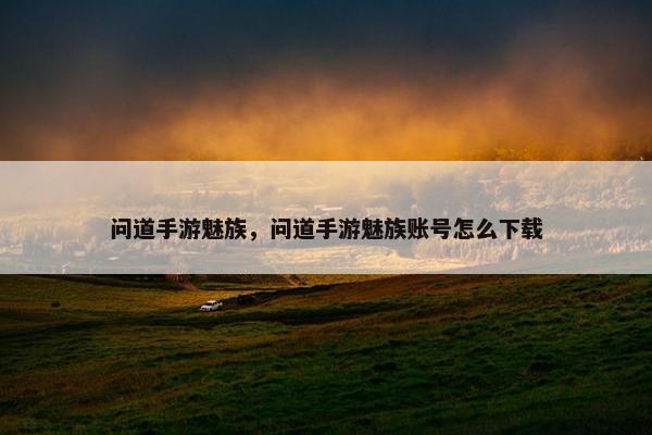 问道手游魅族，问道手游魅族账号怎么下载