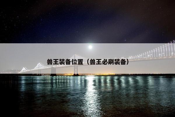 兽王装备位置（兽王必刷装备）