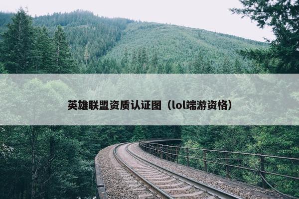 英雄联盟资质认证图（lol端游资格）