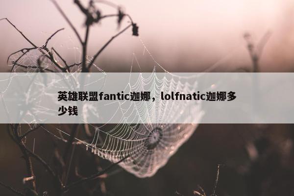英雄联盟fantic迦娜，lolfnatic迦娜多少钱