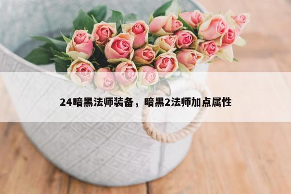 24暗黑法师装备，暗黑2法师加点属性