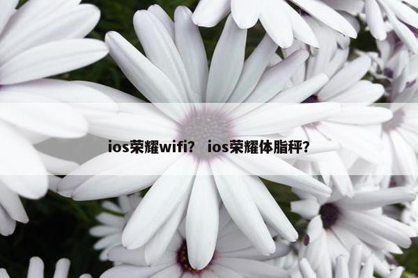 ios荣耀wifi？ ios荣耀体脂秤？