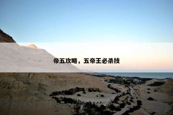 帝五攻略，五帝王必杀技