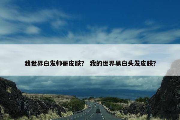 我世界白发帅哥皮肤？ 我的世界黑白头发皮肤？