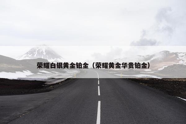 荣耀白银黄金铂金（荣耀黄金华贵铂金）