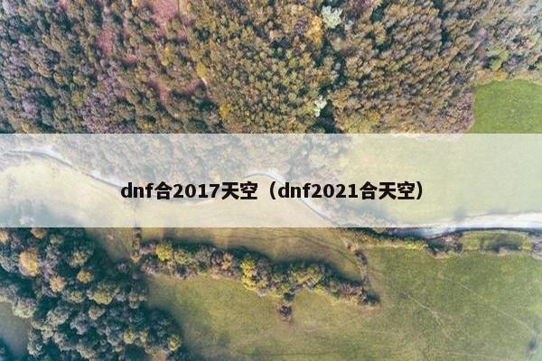 dnf合2017天空（dnf2021合天空）