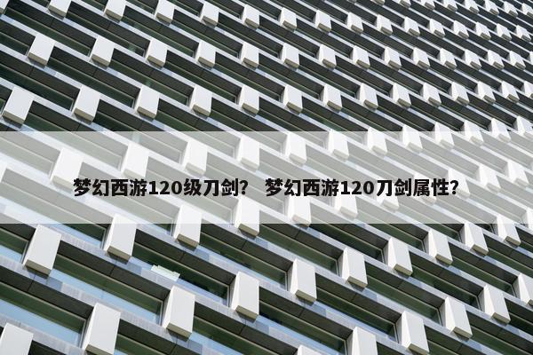 梦幻西游120级刀剑？ 梦幻西游120刀剑属性？