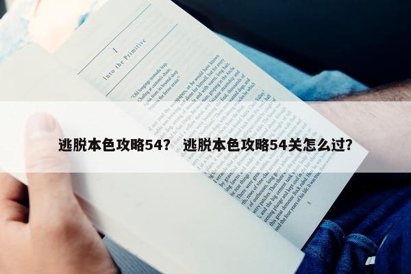 逃脱本色攻略54？ 逃脱本色攻略54关怎么过？