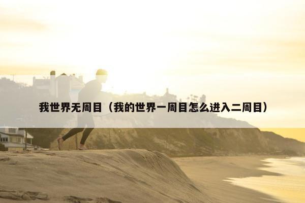 我世界无周目（我的世界一周目怎么进入二周目）