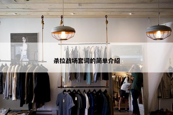 杀拉战场套词的简单介绍