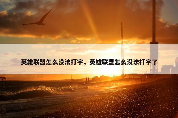 英雄联盟怎么没法打字，英雄联盟怎么没法打字了
