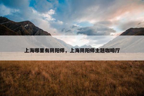 上海哪里有阴阳师，上海阴阳师主题咖啡厅