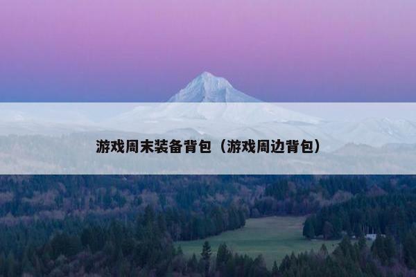 游戏周末装备背包（游戏周边背包）