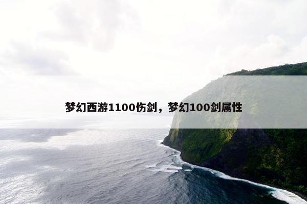 梦幻西游1100伤剑，梦幻100剑属性