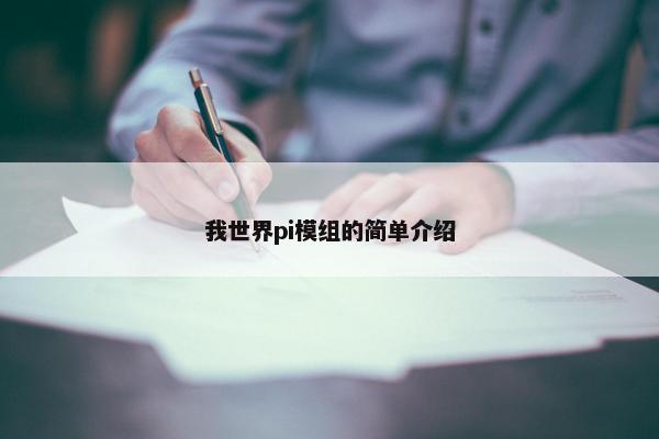 我世界pi模组的简单介绍