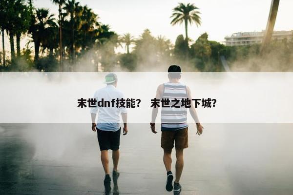 末世dnf技能？ 末世之地下城？