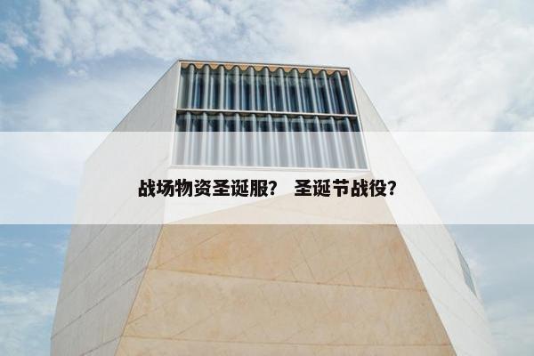 战场物资圣诞服？ 圣诞节战役？