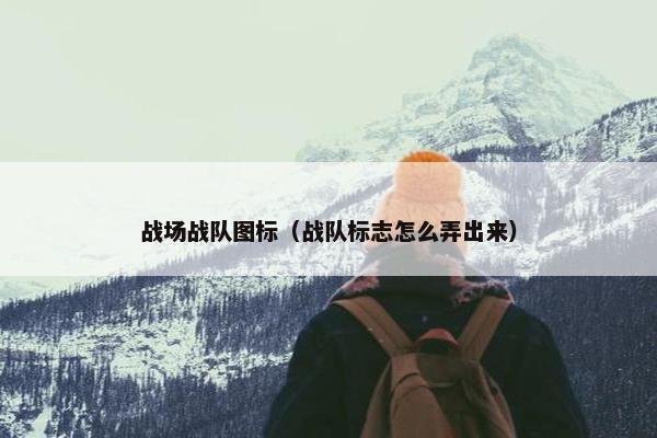 战场战队图标（战队标志怎么弄出来）