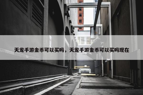 天龙手游金币可以买吗，天龙手游金币可以买吗现在