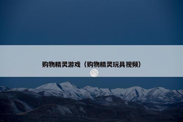 购物精灵游戏（购物精灵玩具视频）