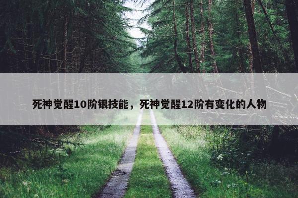 死神觉醒10阶银技能，死神觉醒12阶有变化的人物