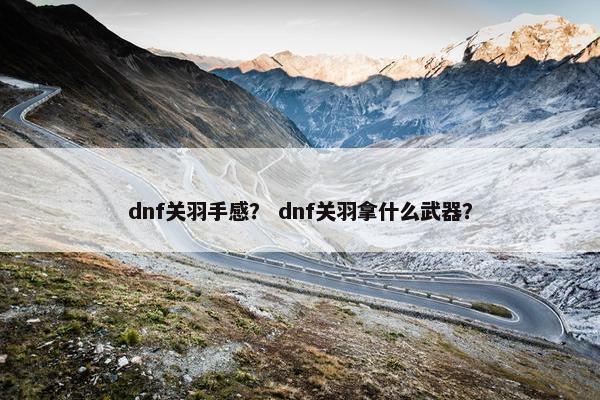 dnf关羽手感？ dnf关羽拿什么武器？