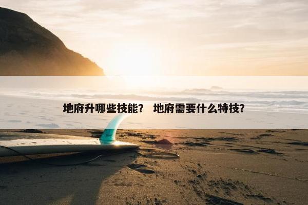 地府升哪些技能？ 地府需要什么特技？