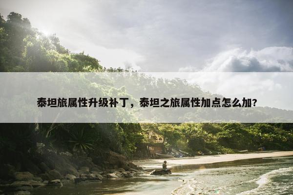 泰坦旅属性升级补丁，泰坦之旅属性加点怎么加?