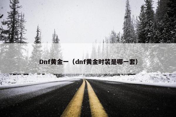 Dnf黄金一（dnf黄金时装是哪一套）