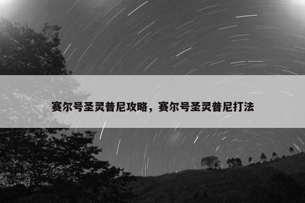 赛尔号圣灵普尼攻略，赛尔号圣灵普尼打法