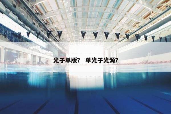 光子单版？ 单光子光源？
