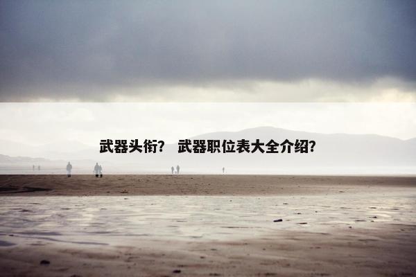 武器头衔？ 武器职位表大全介绍？