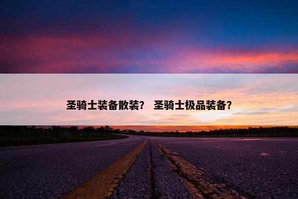 圣骑士装备散装？ 圣骑士极品装备？