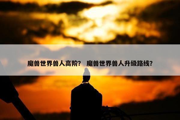 魔兽世界兽人高阶？ 魔兽世界兽人升级路线？