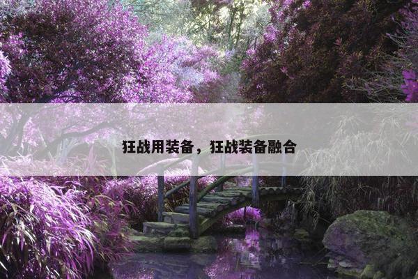 狂战用装备，狂战装备融合