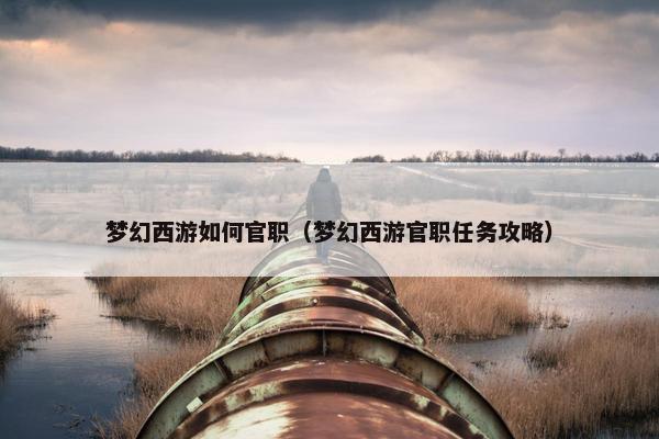 梦幻西游如何官职（梦幻西游官职任务攻略）