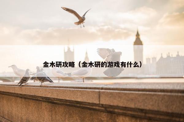 金木研攻略（金木研的游戏有什么）