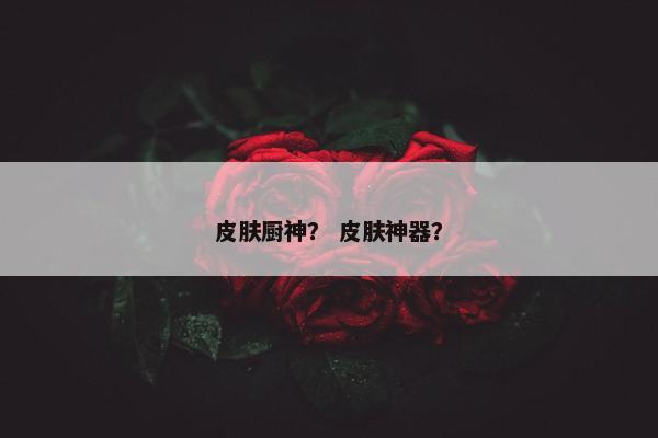 皮肤厨神？ 皮肤神器？