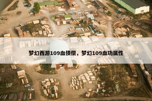 梦幻西游109血债偿，梦幻109血功属性
