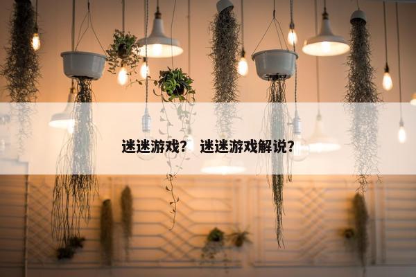 迷迷游戏？ 迷迷游戏解说？