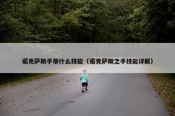 诺克萨斯手带什么技能（诺克萨斯之手技能详解）