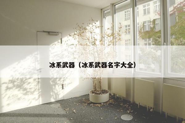 冰系武器（冰系武器名字大全）