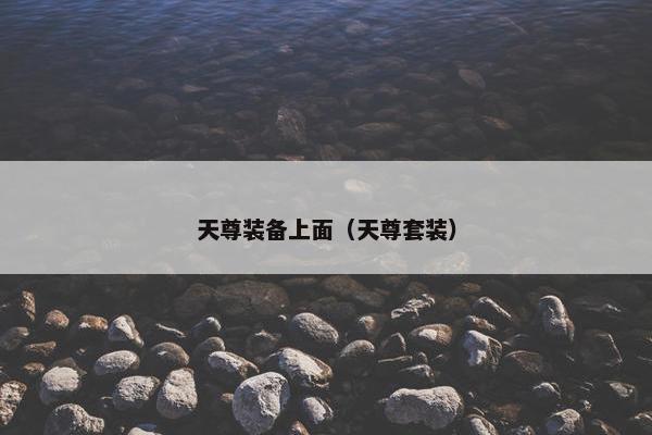 天尊装备上面（天尊套装）
