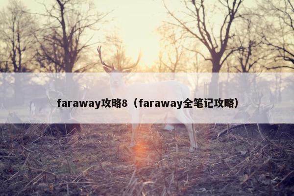 faraway攻略8（faraway全笔记攻略）