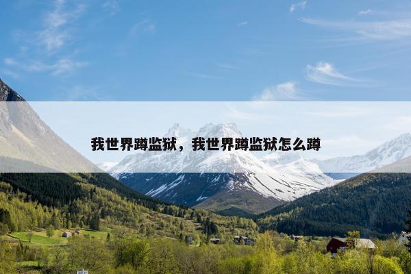 我世界蹲监狱，我世界蹲监狱怎么蹲