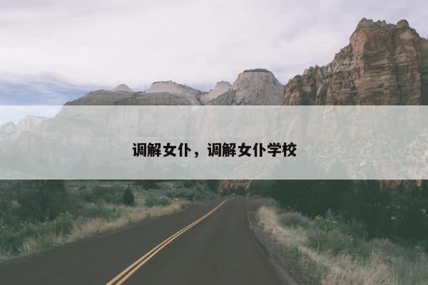调解女仆，调解女仆学校
