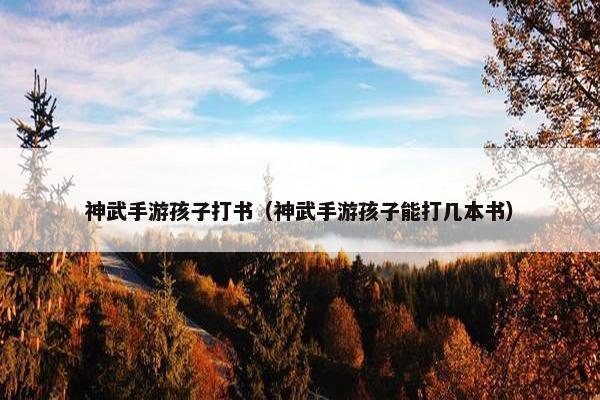 神武手游孩子打书（神武手游孩子能打几本书）